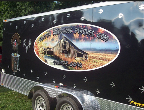 Auto trailer vinyl wrap